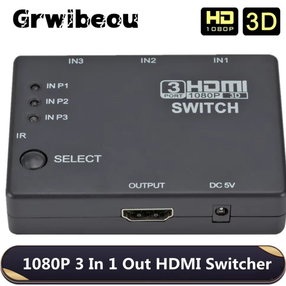 Esports Gaming Hub - 3x1 HDMI Switcher KVM Switches 1080P