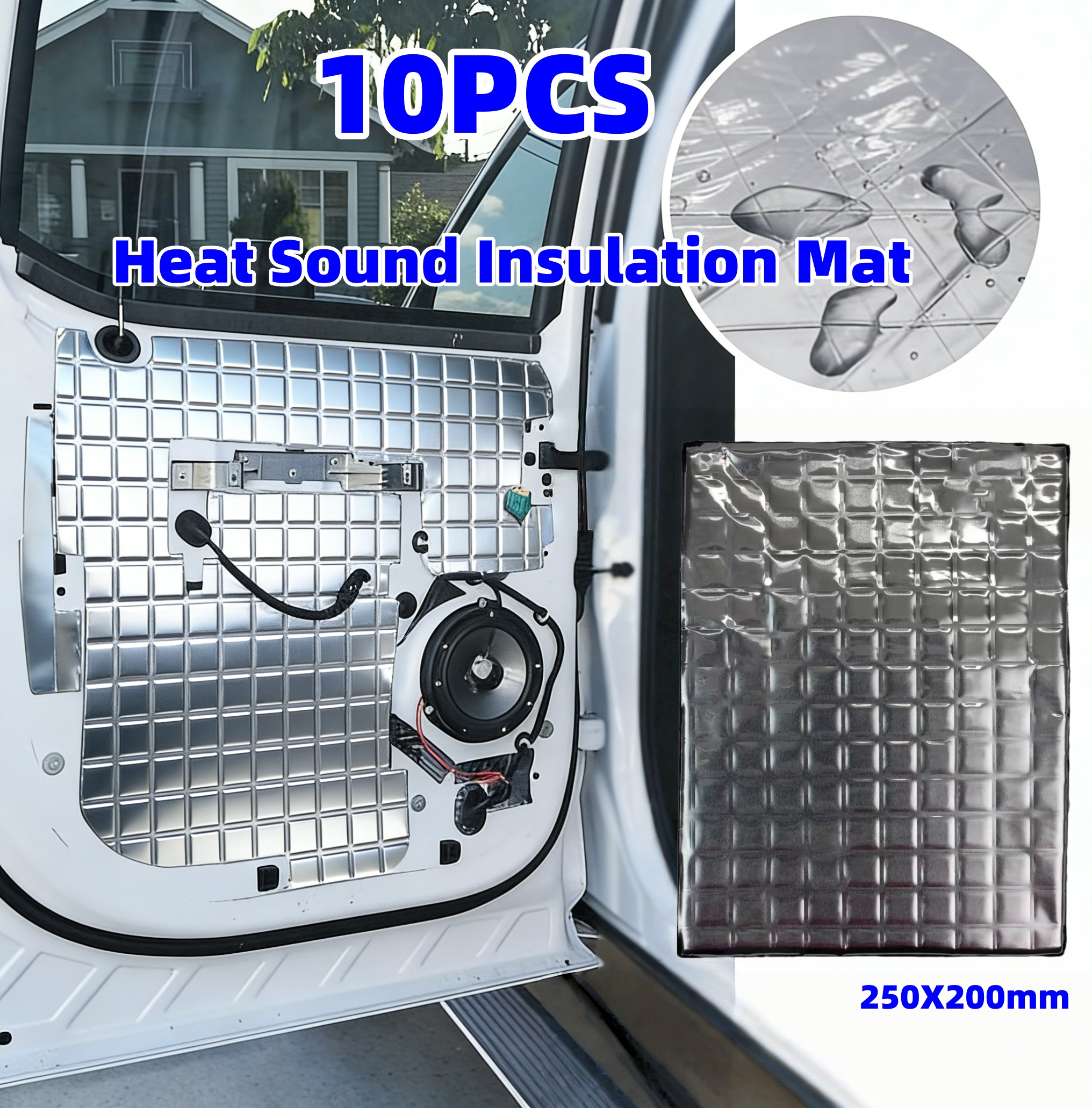 10Pcs Car Sound Mat Insulation - مراجعة Sound Dampening Foam وسعره