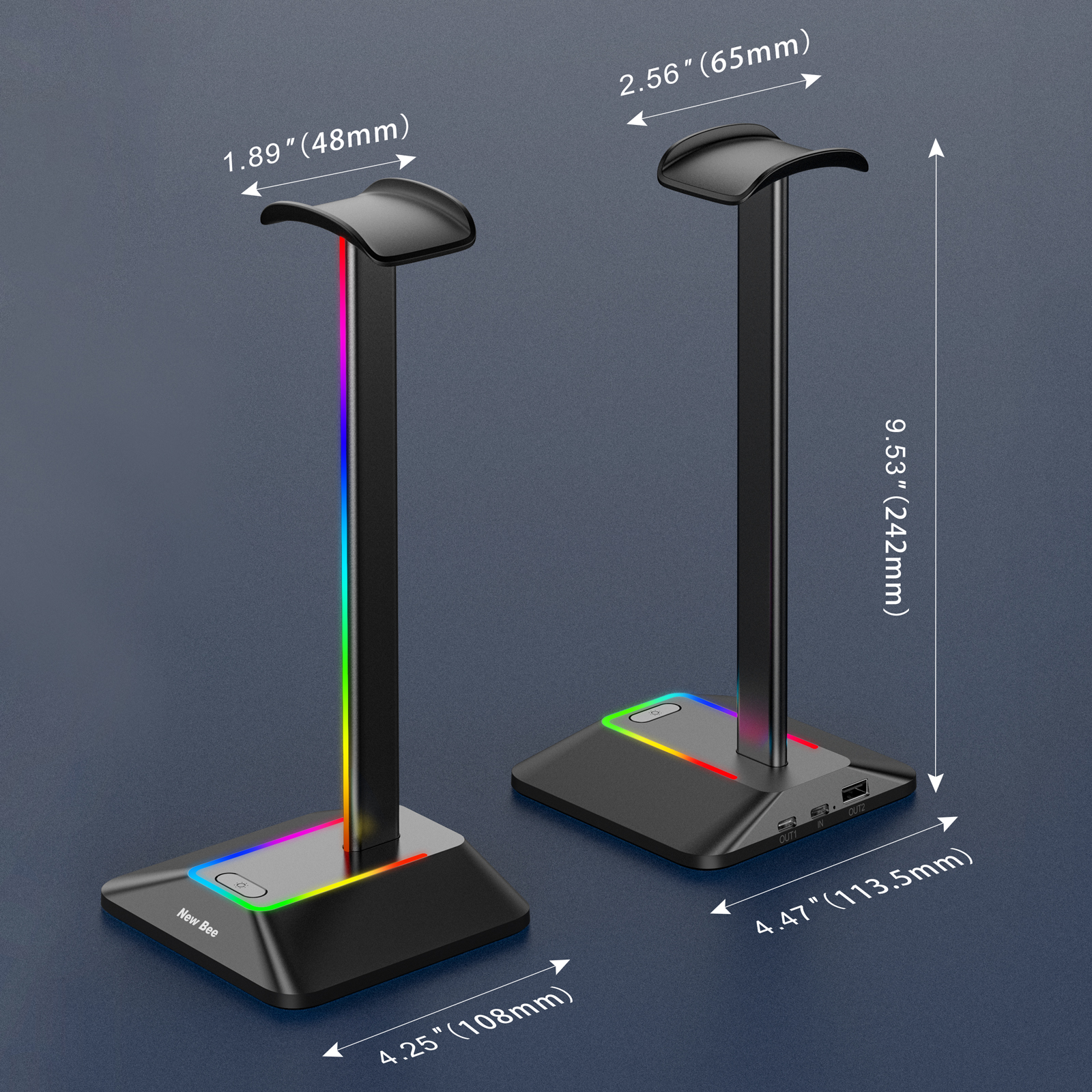 New Bee Z8 RGB Headphones Stan - مراجعة Esports Gaming Desk وسعره