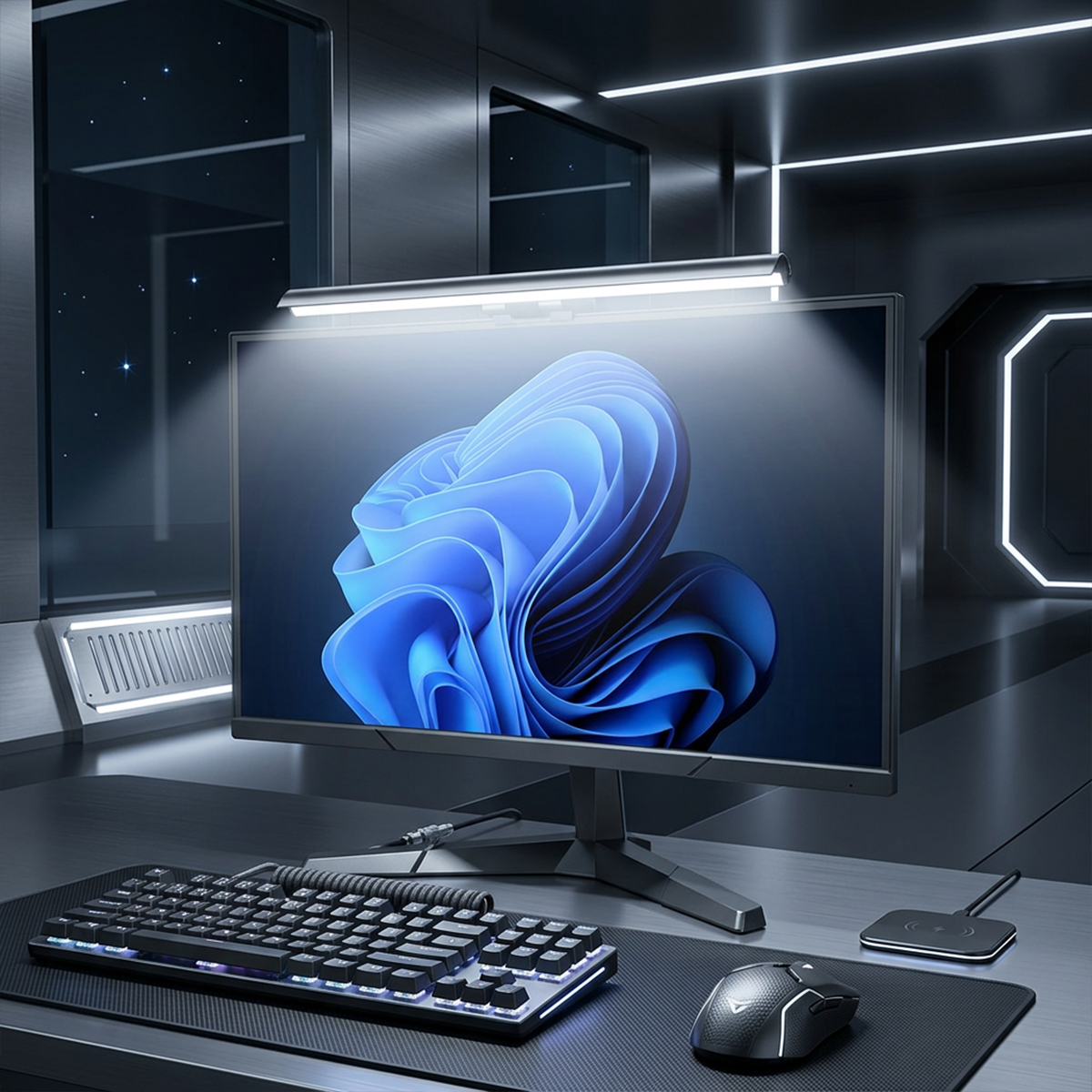USB Powered LED Computer Scree - مراجعة Esports Gaming Desk وسعره