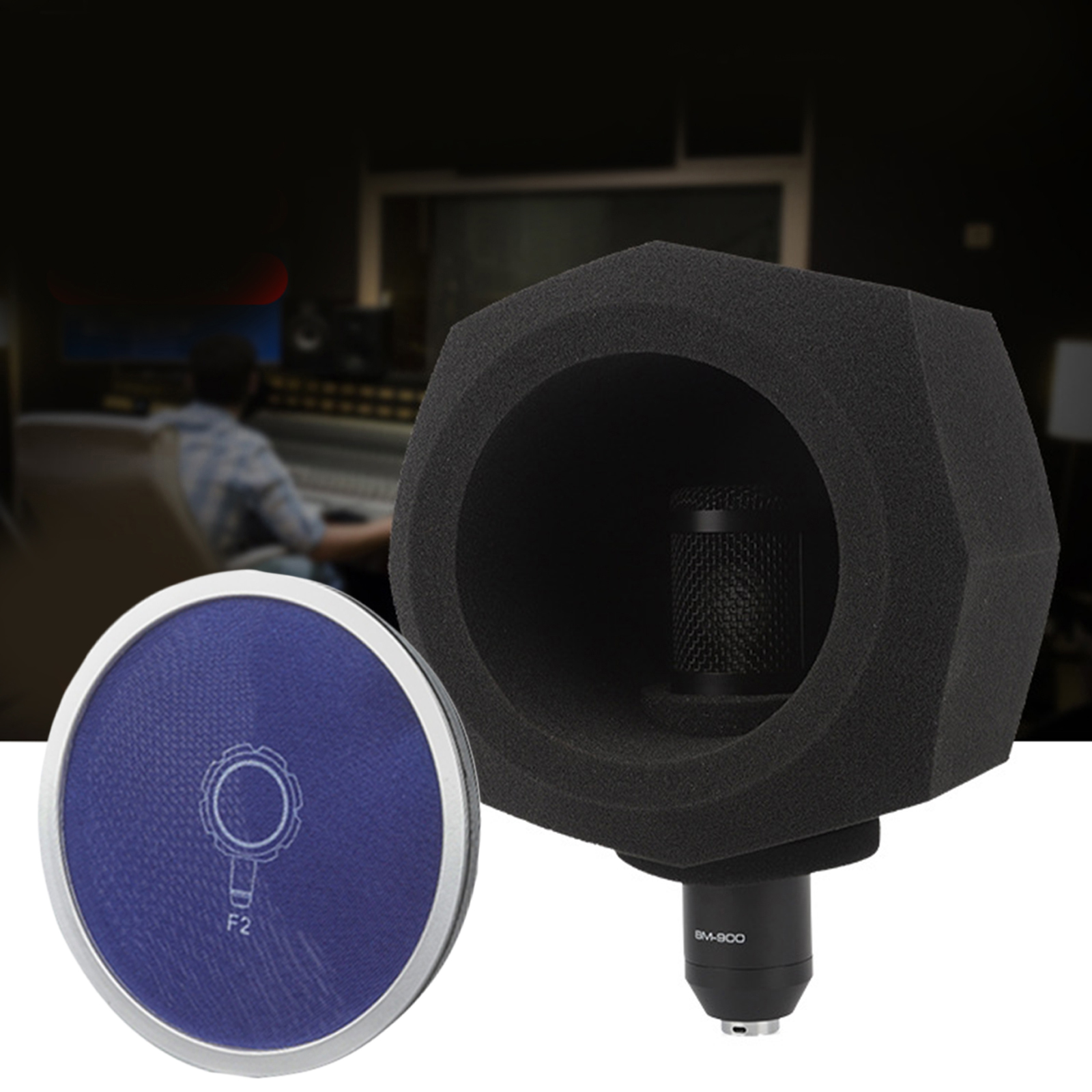 F2 Mic Sheild Microphone Foam  - مراجعة Sound Dampening Foam وسعره