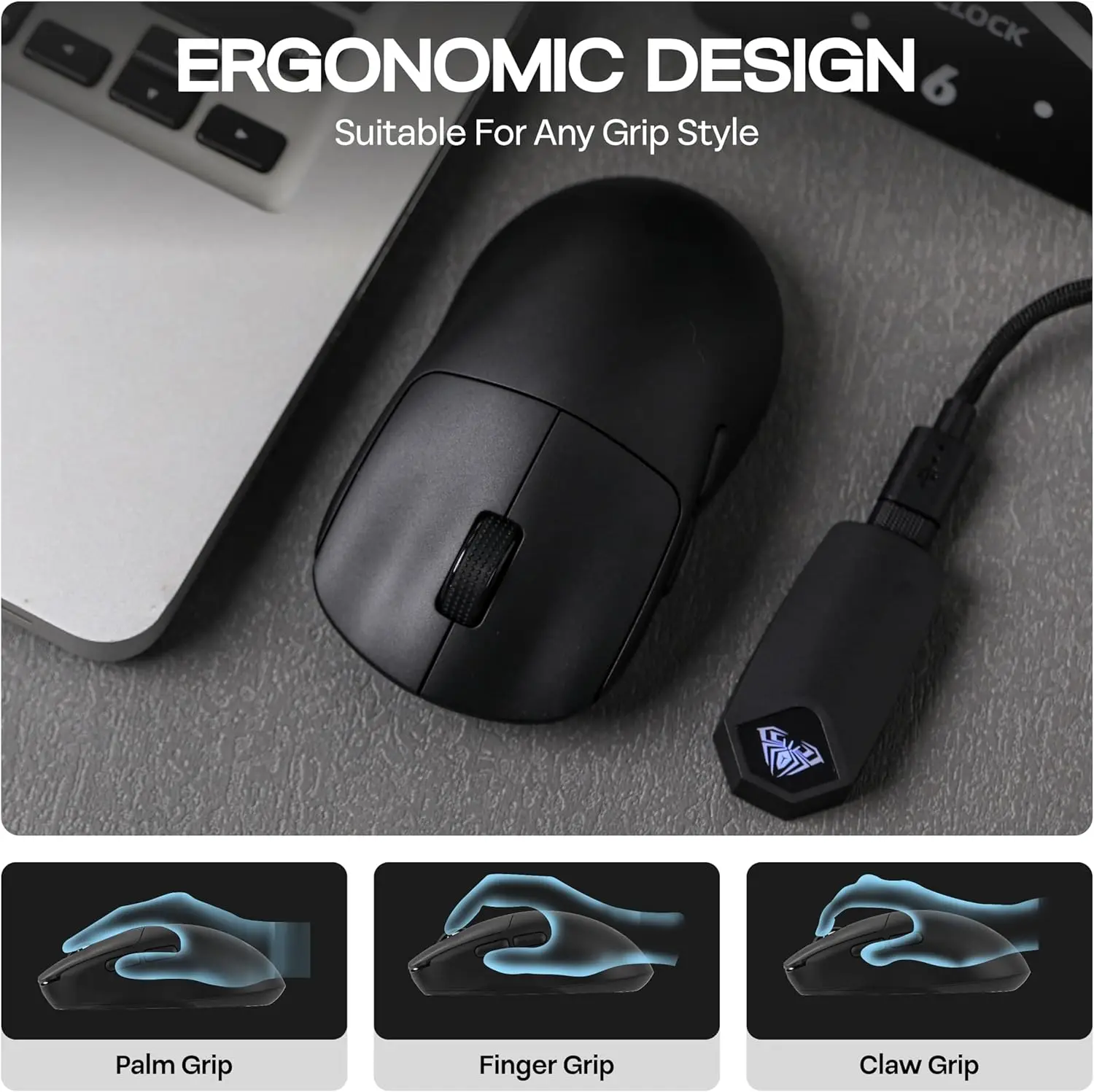 AULA SC800 Gaming Mouse USB-C  - مراجعة Esports Gaming Mouse Wireless وسعره