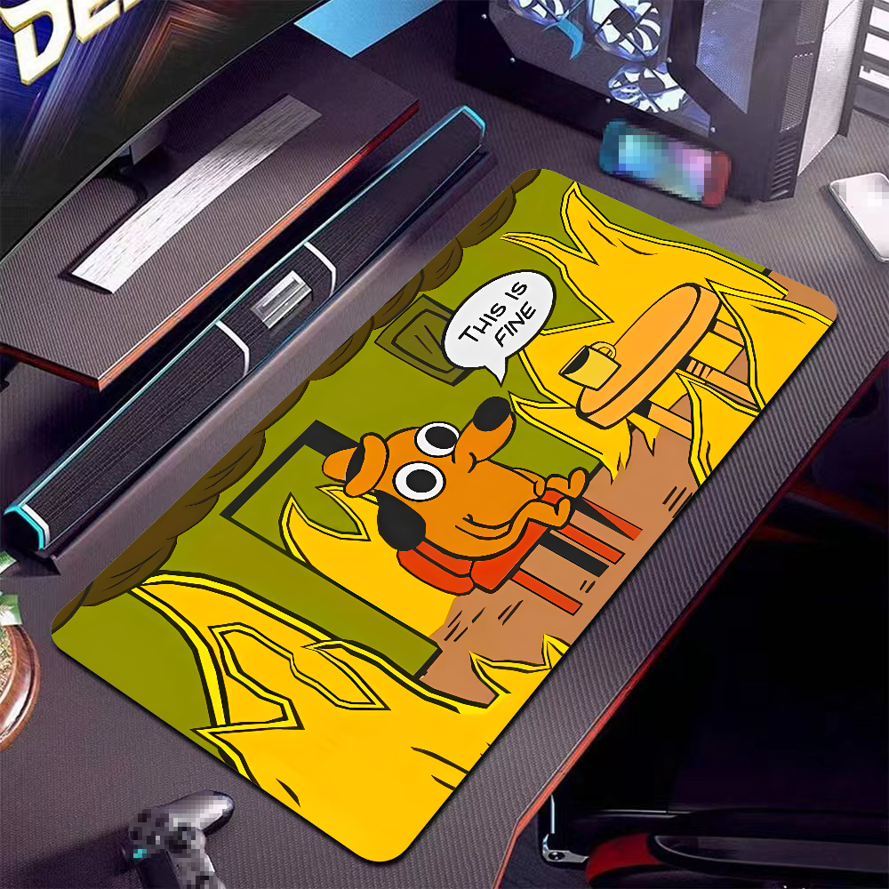 This Is Fine Dog Dachshund Mou - مراجعة Esports Gaming Desk وسعره