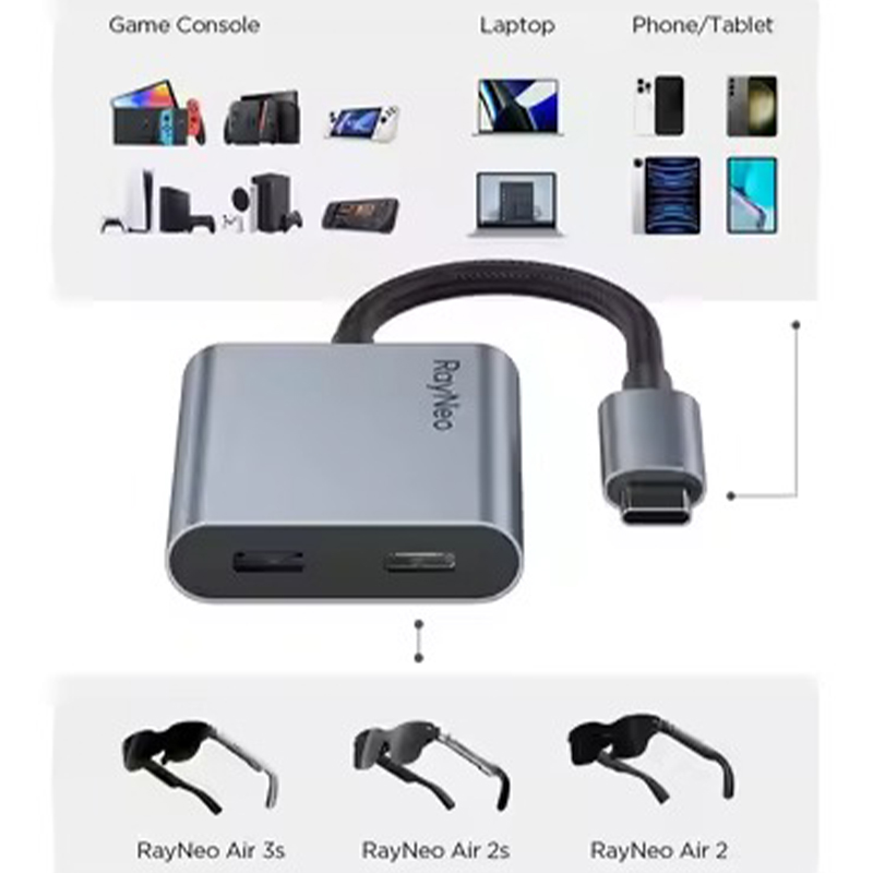 RayNeo Hub USB-C to Glasses Ch - مراجعة Esports Gaming Hub وسعره