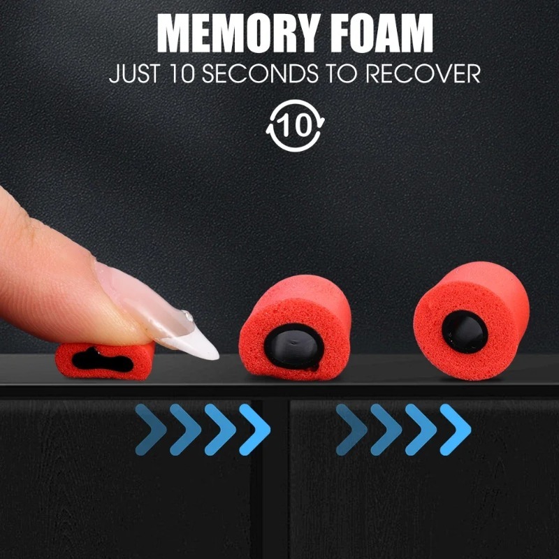 1-6Pair Soft Memory Foam Earbu - مراجعة Sound Dampening Foam وسعره