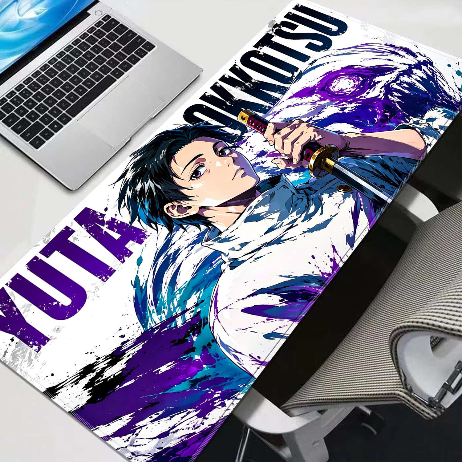 HD Anime Purple Mouse Pads Yut - مراجعة Esports Gaming Desk وسعره