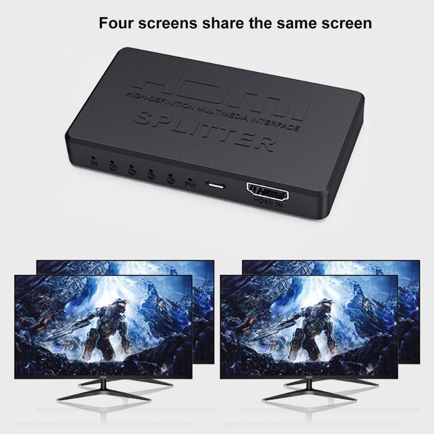 4K HDMI Splitter 1 in 4 Hub Ou - مراجعة Esports Gaming Hub وسعره