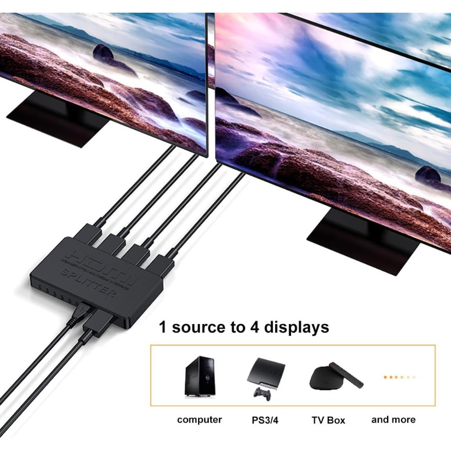 4K HDMI Splitter 1 in 4 Hub Ou - مراجعة Esports Gaming Hub وسعره