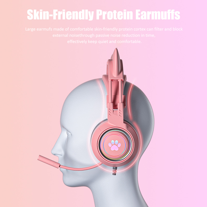 Cute Cat Ear Gaming Headphones - مراجعة Esports Gaming Monitor وسعره