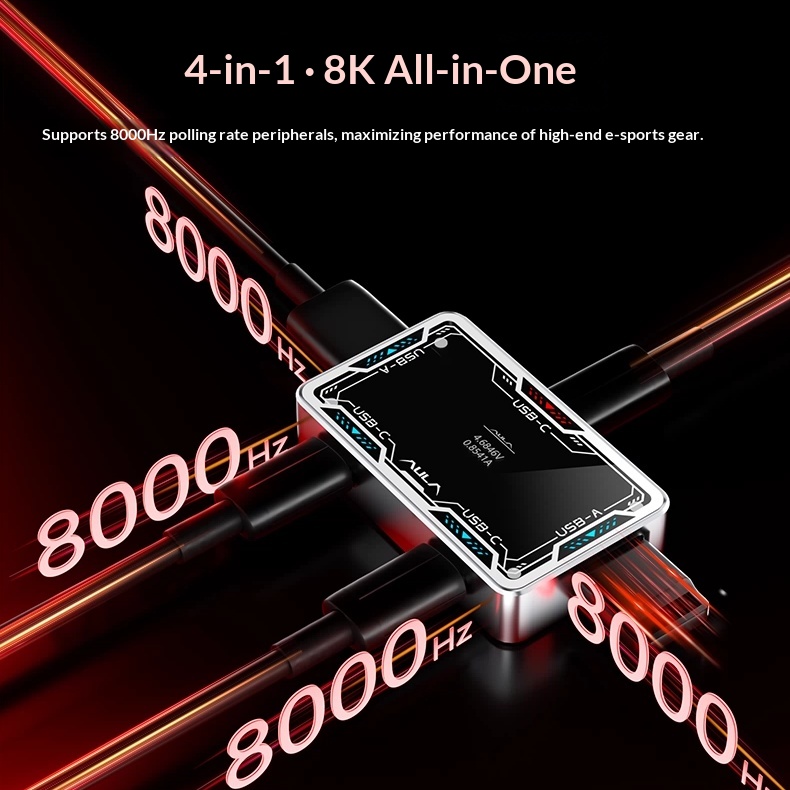 AULA USB Hub 8K Desktop Dockin - مراجعة Esports Gaming Hub وسعره