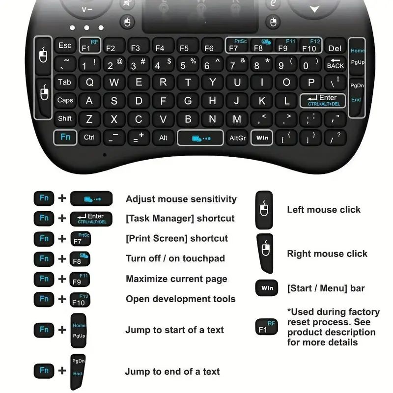 Mini Wireless Keyboard 2.4GHz  - مراجعة Esports Wireless Gaming Mouse وسعره