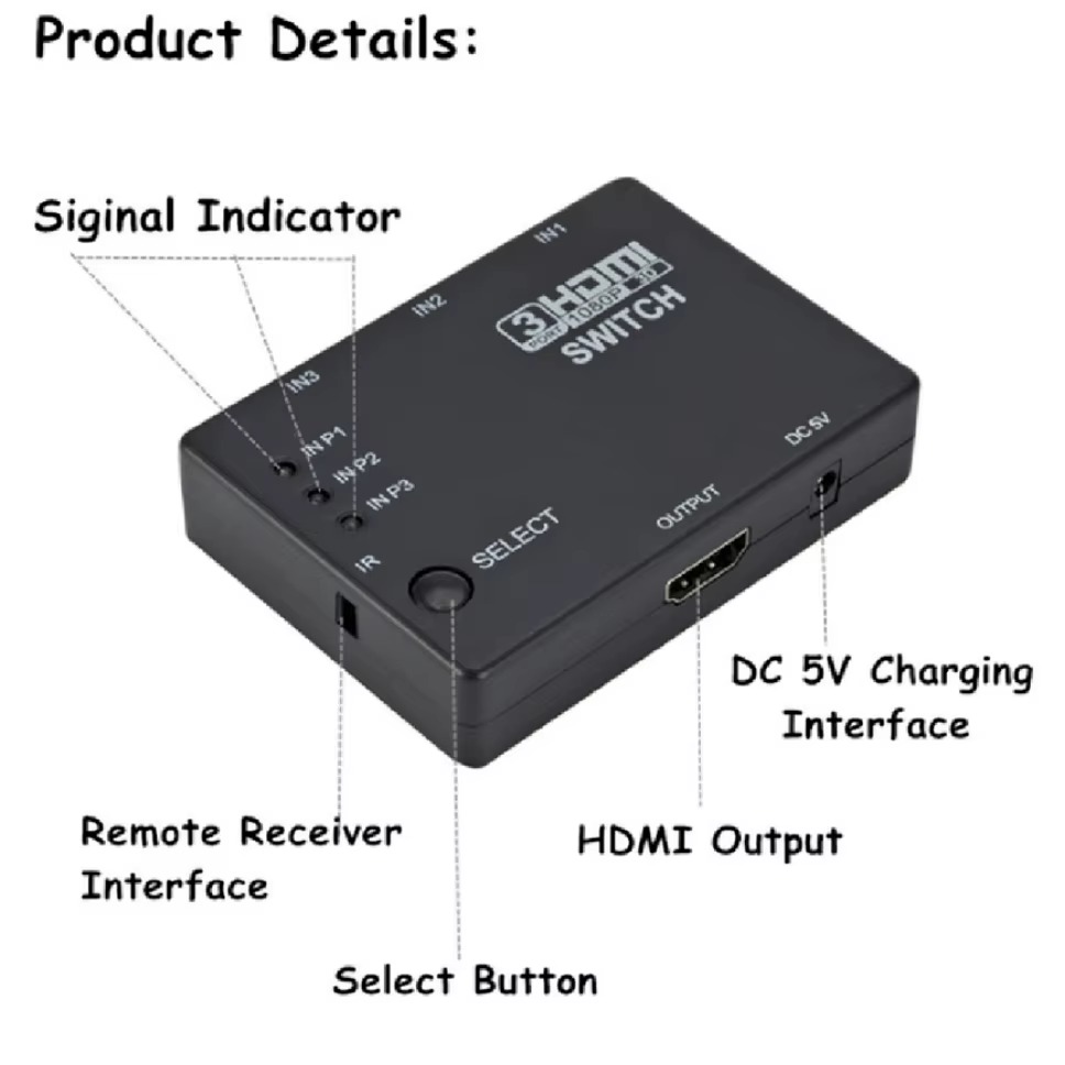 3x1 HDMI Switcher KVM Switches - مراجعة Esports Gaming Hub وسعره
