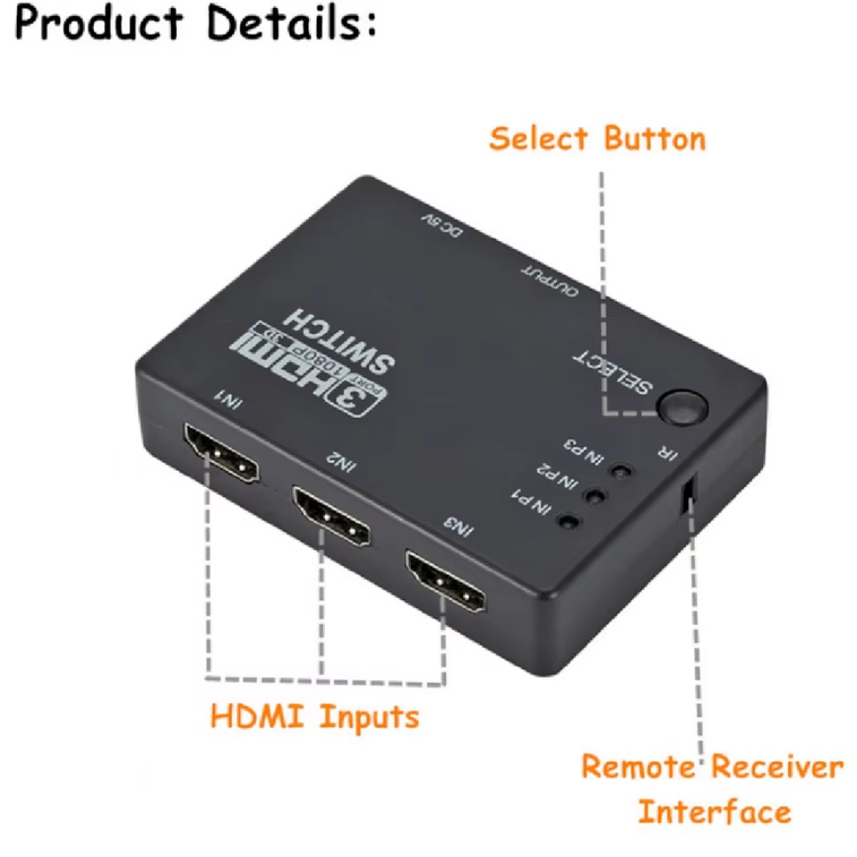 3x1 HDMI Switcher KVM Switches - مراجعة Esports Gaming Hub وسعره